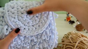 "Овечка" - Сумочка/рюкзак из трикотажной пряжи