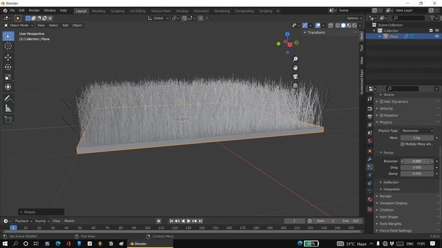 How to Make Grass in Blender | Hair Simulation | Blender Tutorial हिंदी में смотреть онлайн