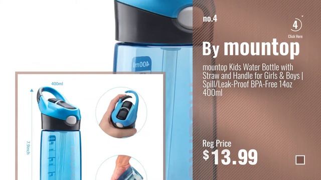 Best Toddlers Water Bottles [2018]: Nalgene Grip-N-Gulp Water Bottle (Blue Seahorse, 12-Ounce) смотреть онлайн