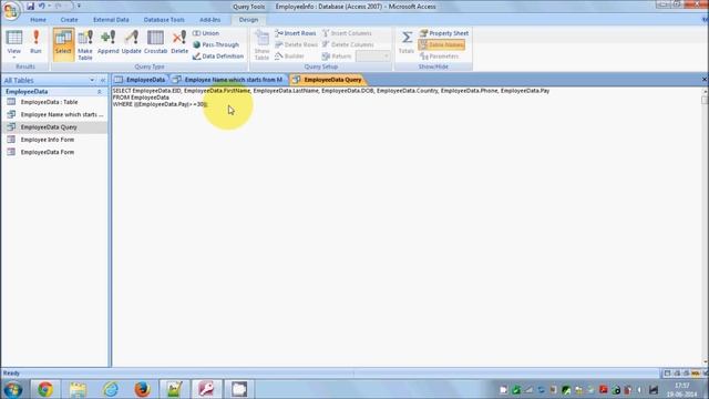Beginners MS Access Database Tutorial 4 - Creating Queries смотреть онлайн