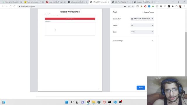 React.js HTML2PDF.js Project to Convert Dynamic Raw HTML Or File to PDF Document and Print it in JS смотреть онлайн