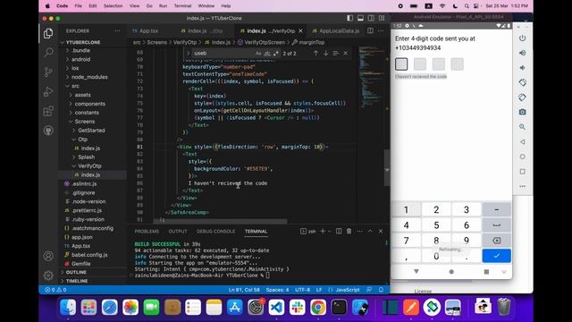 Creating Verify OTP Screen | Uber Clone | React Native Tutorial - 04 смотреть онлайн