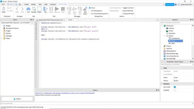 HOW TO MAKE A BUTTON SHOW OUTPUT: ROBLOX STUDIO смотреть онлайн