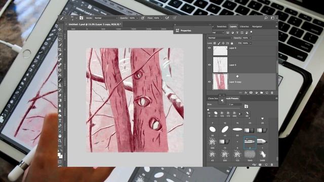 Digital illustration process video - Astropad Studio, Photoshop, iPad Pro and Apple Pencil- смотреть онлайн