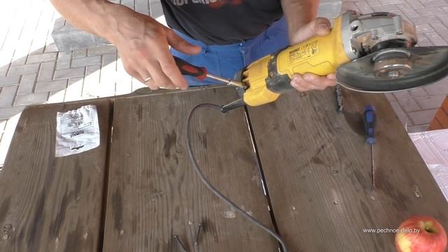 101.Основание под каминопечь. Стойка для болгарки. Замена щеток DWE 4257. смотреть онлайн