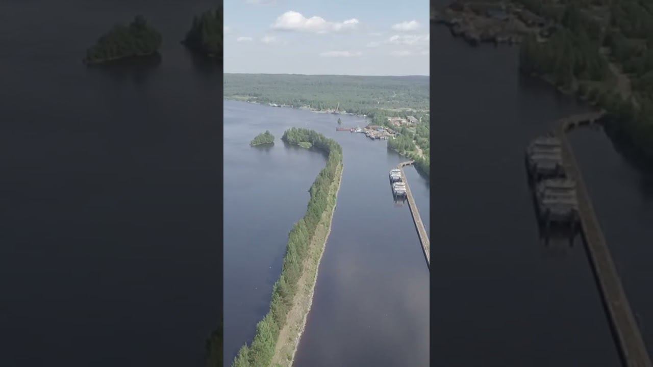 шлюз с высоты птичьего полета смотреть онлайн