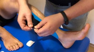 Наложение кинезио тейпа при воспалении надкостницы