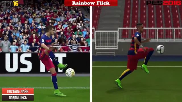 FIFA 16 VS PES 16 SKILL MOVES смотреть онлайн