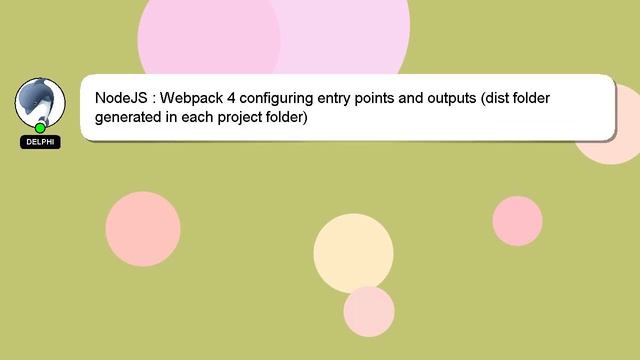 NodeJS : Webpack 4 configuring entry points and outputs (dist folder generated in each project fold смотреть онлайн