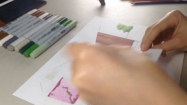 Basic color palette for architecture sketches | Rendering with markers смотреть онлайн