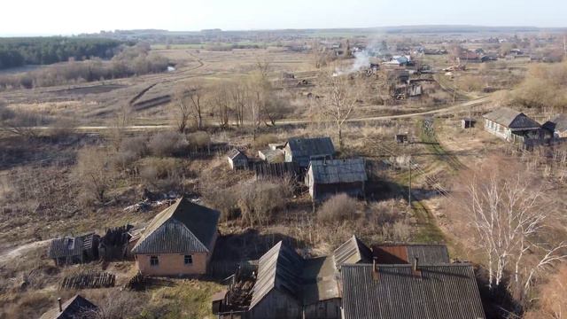 Село Сара и окрестности. Ульяновская область.Апрель 2022. Аэросьёмка. DJImini2