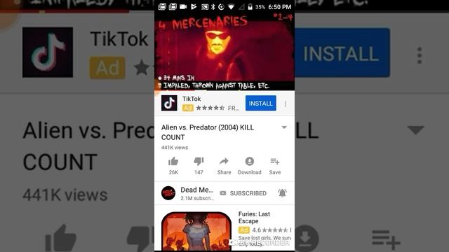 Let's react to alien vs. predator (kill count) by dead meat! смотреть онлайн