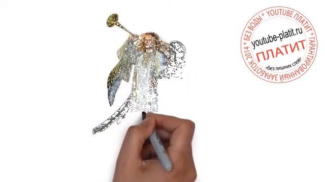 Рисуем ангела погагово Как нарисовать ангела девушку поэтапно смотреть онлайн
