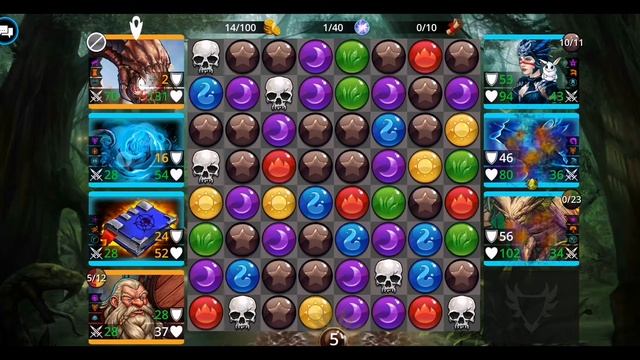 Gems of War. Сборка Чародей и Ваш'Дагон смотреть онлайн