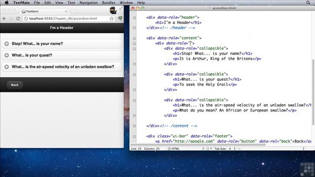 JQUERY Mobile : 6/4 Accordion Widgets смотреть онлайн