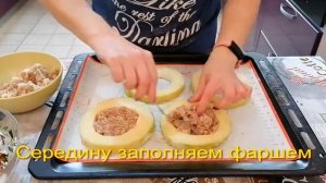 ФАРШИРОВАННЫЕ ЗАМОРОЖЕННЫЕ  КОЛЬЦАМИ КАБАЧКИ В ДУХОВКЕ.Самый вкусный рецепт.