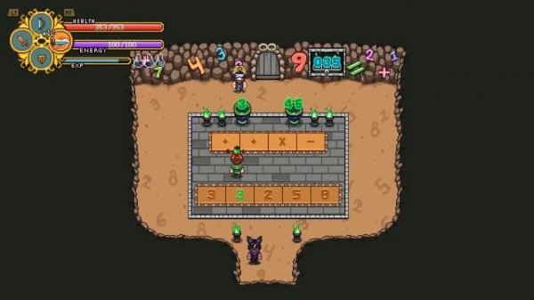 Secrets of Grindea - Math Puzzle Cave.