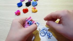 Плетение из резинок на рогатке Сердце