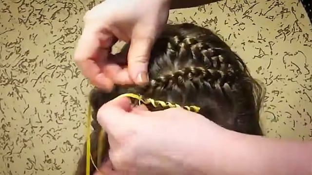 Красивые косички с ленточкой #10 смотреть онлайн