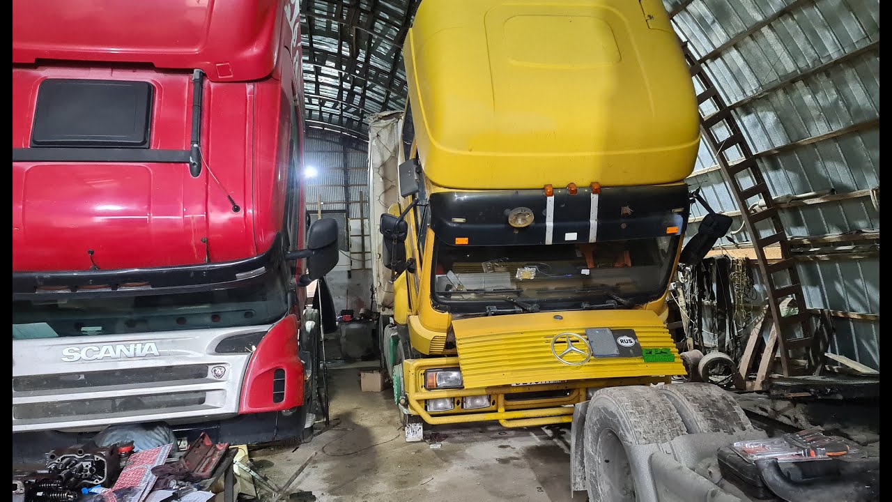 Дефектуем DAF и MERC ищем бокс и прицеп! смотреть онлайн