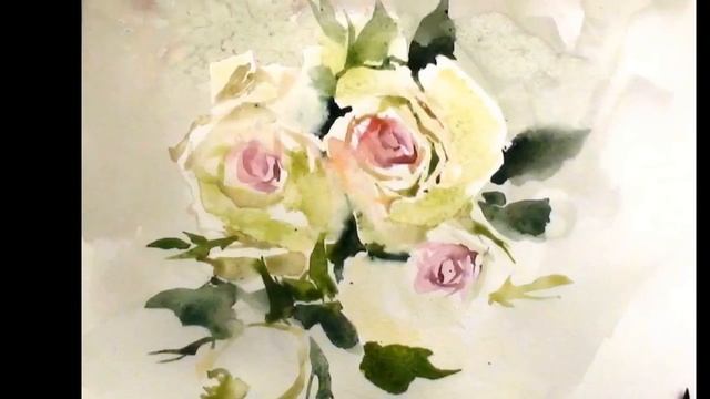 Розы акварелью смотреть онлайн