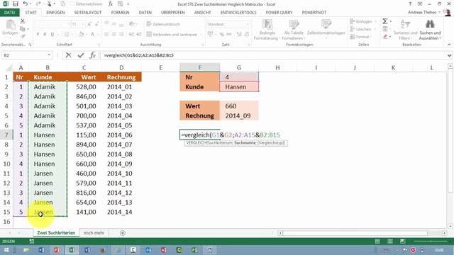 Excel # 576 - Suche mit zwei oder mehr Suchkriterien - INDEX und VERGLEICH смотреть онлайн