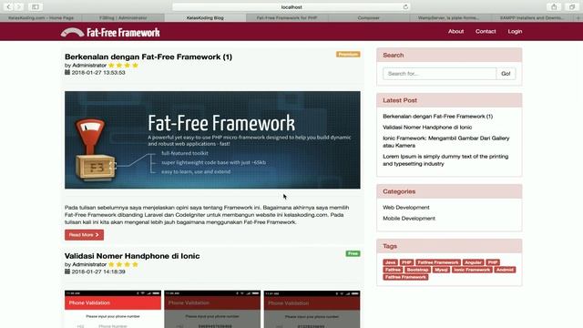 Membangun Personal Blog dengan FatFree Framework MVC смотреть онлайн