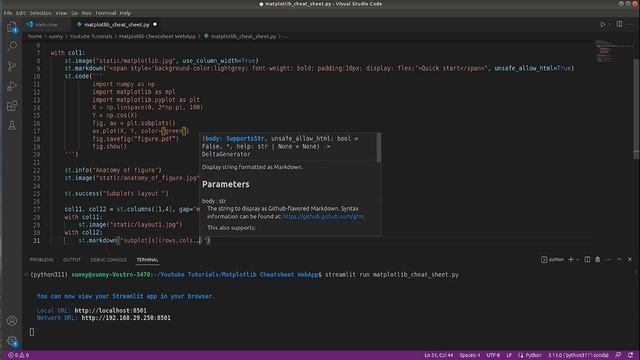 Matplotlib Cheat Sheet Web App ? | Streamlit App?| Python смотреть онлайн
