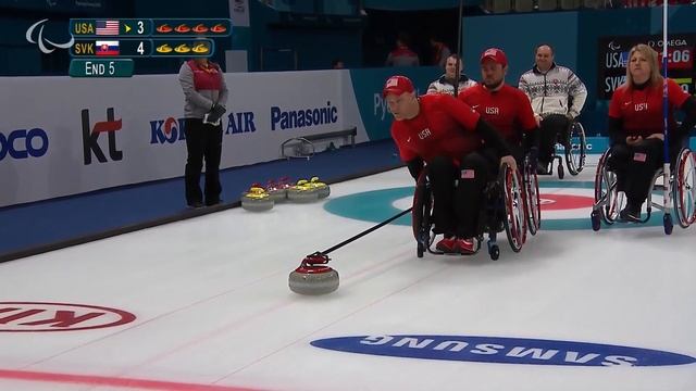 USA V Slovakia | Round Robin | Wheelchair Curling | PyeongChang2018 Paralympic Winter Games