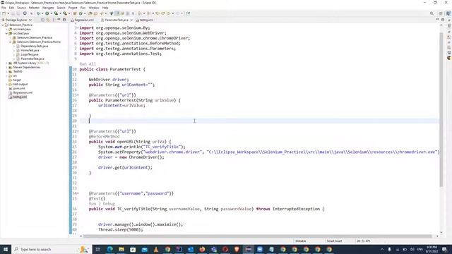 ?How to use @Parameters for Test Data Driven in TestNG and pass parameter from testng.xml Part - 2 смотреть онлайн