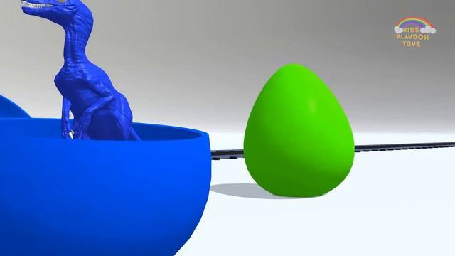 Узнайте цветов для детей с поездом | Динозавров сюрприз яйца цвет видео для обучения детей смотреть онлайн