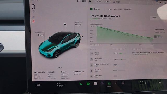 MyTes - Tesla Model Y cesta Praha - Brno - Praha dá to bez nabíjení??? смотреть онлайн