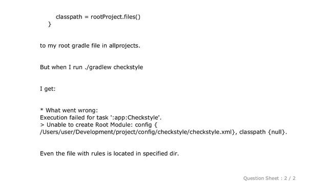 Android : Checkstyle, Unable to create Root Module смотреть онлайн