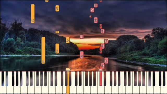 "River Flows in Africa" - Toto/Yiruma Mashup | Piano Tutorial (Synthesia) смотреть онлайн