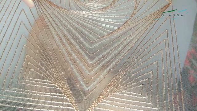 Вышивка рубкой геометического орнамента Embroidery of corners with beads using Luneville crochet. смотреть онлайн