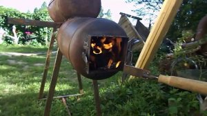 Коптильня горячего копчения из газовых баллонов.Испытание.#6