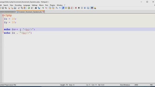 Basic PHP Part 014 - Increment Decrement Operators смотреть онлайн
