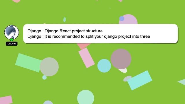 Django : Django React project structure смотреть онлайн
