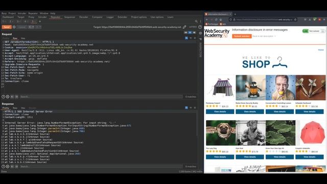 1. Information disclosure in error messages смотреть онлайн