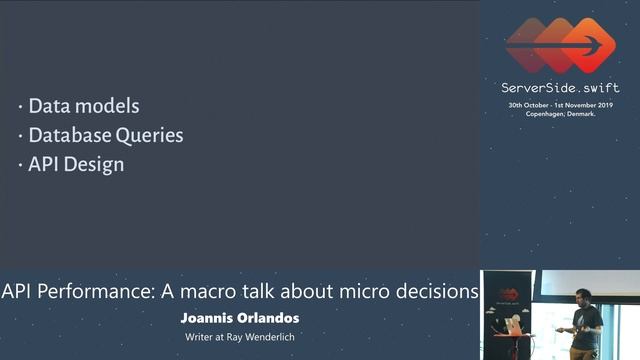 Joannis Orlandos - API Performance A Macro Talk About Micro Decisions смотреть онлайн