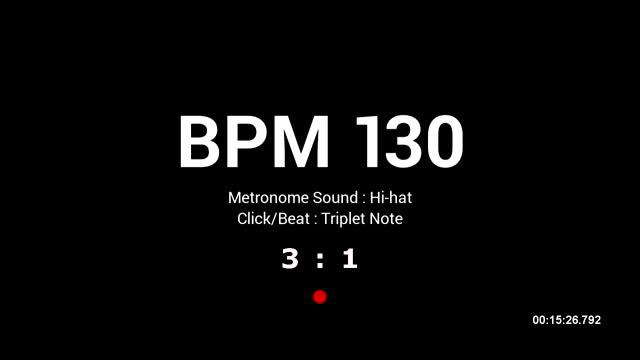 Metronome BPM 130 / Hi-hat / Triplet смотреть онлайн