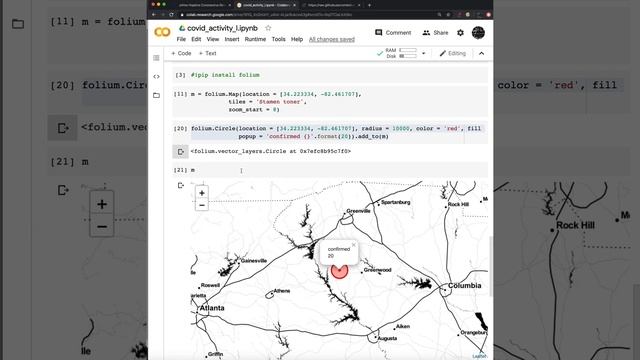 COVID Python Data App Part 2: Making a Map смотреть онлайн