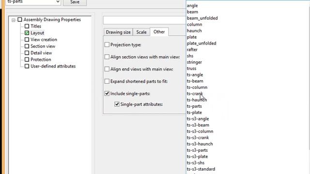Import single part for assembly drawing in tekla structure смотреть онлайн