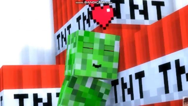 Зеленый няша крипер (клип майнкрафт