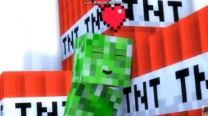 Зеленый няша крипер (клип майнкрафт