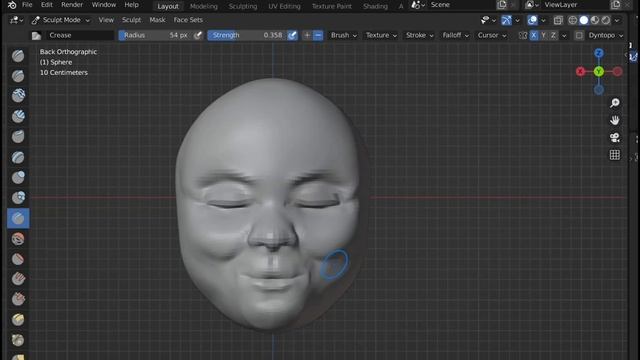 Sculpting realistic female face with Blender 3.0 смотреть онлайн