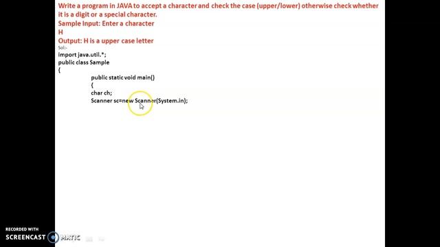 JAVA Proram(String1):-How to accept a Character & check type смотреть онлайн