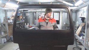 Пластиковая дверь VW T4 задняя хлопушка