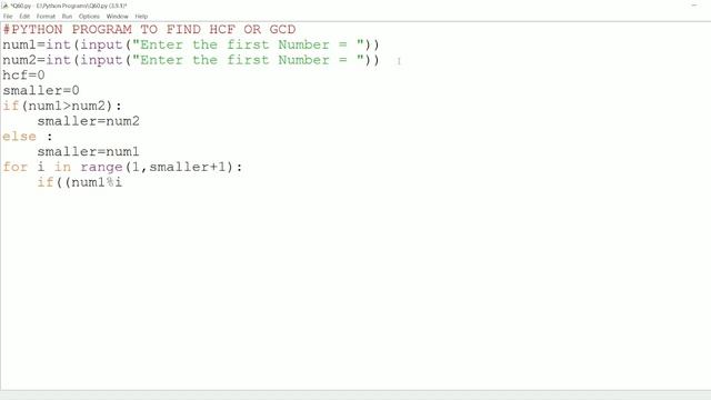 || 60 || Program to find GCD of two numbers in Python | HCF/GCD of Two numbers using Python | HCF смотреть онлайн