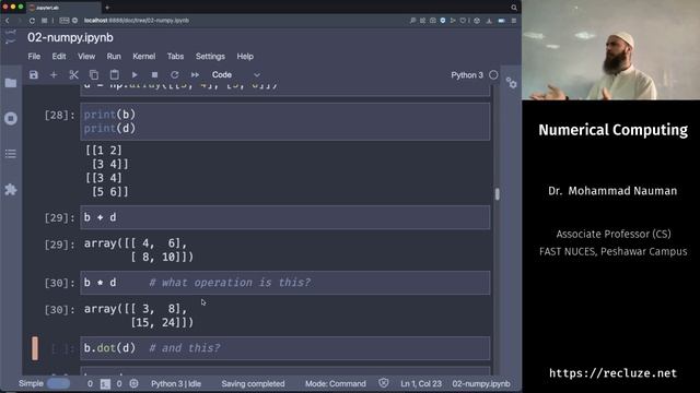 Matrix Operations in Numpy, Rank 1 Tensor Issues, Library Code Use | Numerical Computing 06 смотреть онлайн